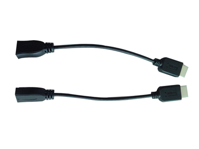 Короткий кабель HDMI Type-A, штекер - гнездо